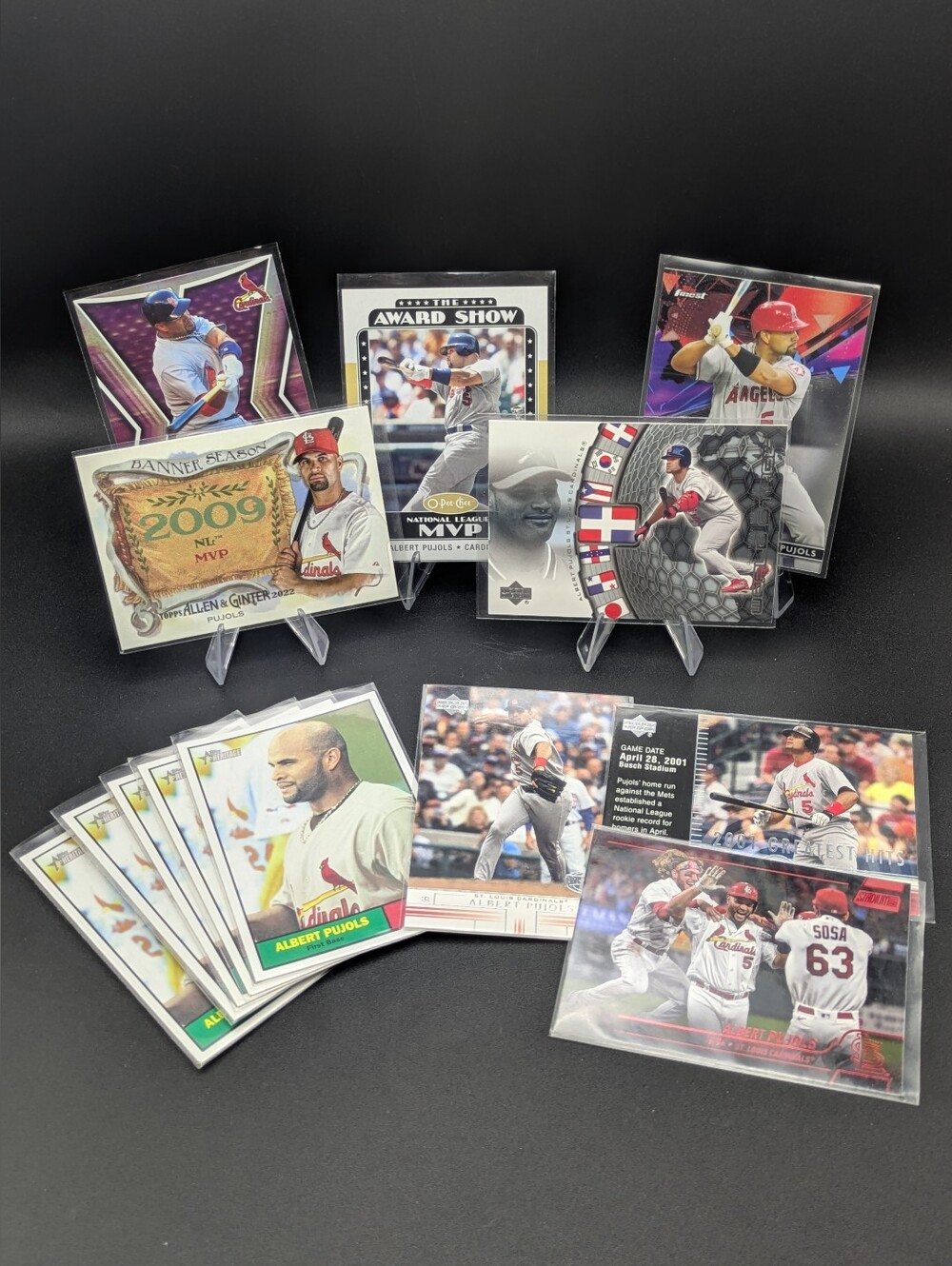 Albert Pujols Lot (16) Upper Deck Topps Allen Ginter Cardinals Angels Future HOF